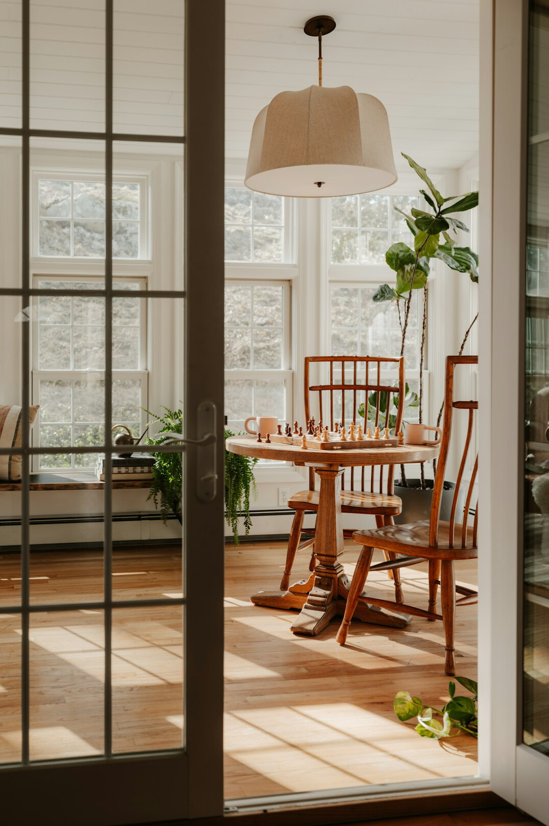 Person journaling in a calm bright space